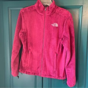 The North Face fleece jacket magenta pink zip up sz small